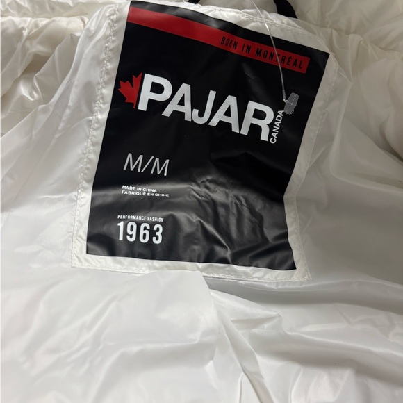 Pajar Canada YVAINE Size Medium Lightweight Puffer Jacket White Fleece New - Picture 7 of 10